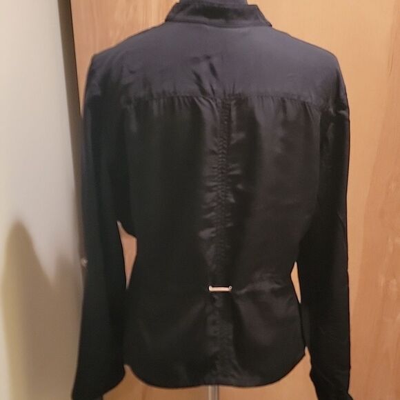 White House Black Market Black Utility Jacket Sz 10 - Picture 3 of 8